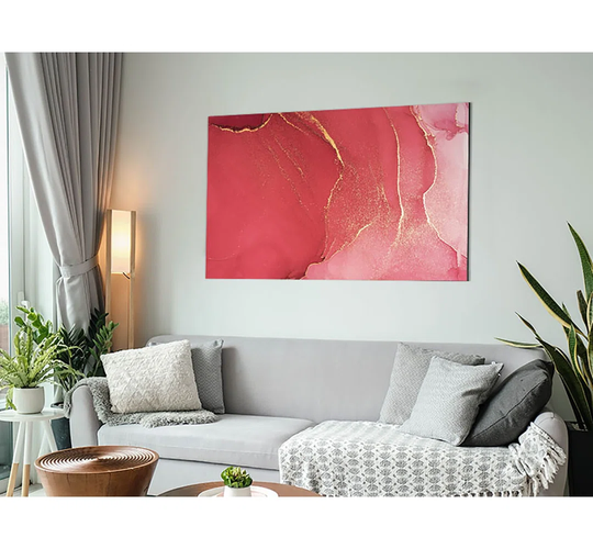 Rose and Red Glitter - Unframed Graphic Art on Metal