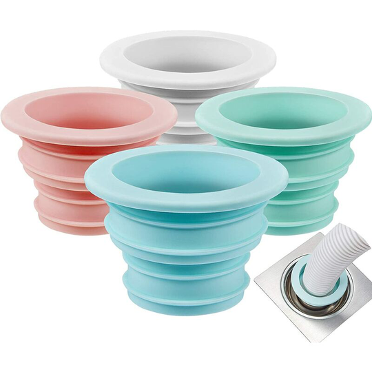 Sunflowergb - 4 Pieces Drain Pipe Gasket Deodorizing Silicone Ring Gasket Washing Machine Sewer Sealing Ring for Kitchen Bathroom Cleaning Tools
