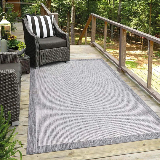 Booker Light Grey/Dark Grey Indoor/Outdoor Rug