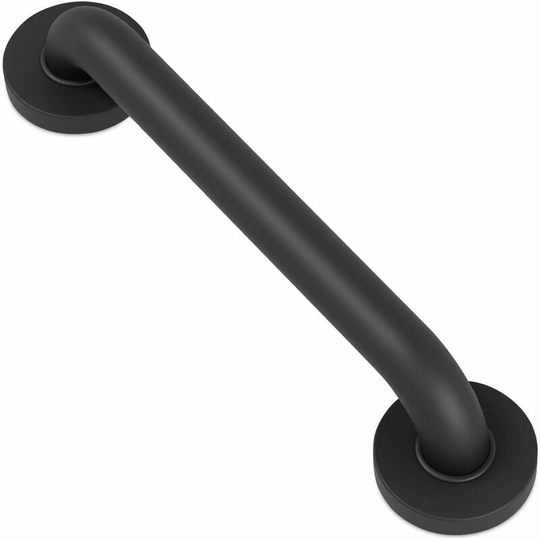 Grab Bar Concealed Screw 12' Matte Black 304 - Bathtubs & Showers - Shower, Bathtub, & Toilet Grab Bar Handle for Bathroom Wall - Elderly & Handicap