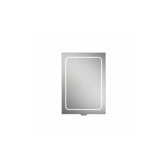 Vapor 50 led Aluminium Demisting Mirror Cabinet - 500mm Wide - 51400 - Aluminium - HIB