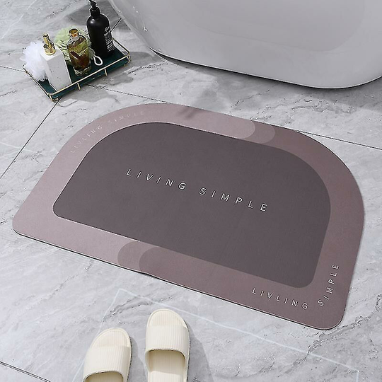 Sunflowergb - Super Absorbent Bath Mat Quick Dry Bathroom Mat Non-Slip Entrance Doormat Nappa Skin Floor Mat Toilet Mat (Red, 40x60cm)