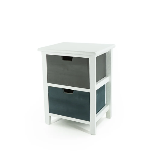 Cabinet, Wood, Colourful, With 2 drawers
