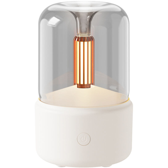 Superseller - Candlelight Style Aroma Diffuser 120mL Mist Humidifier Warm White Night Light Quiet Essential Oil Diffuser Cool Mist Air Humidifier,