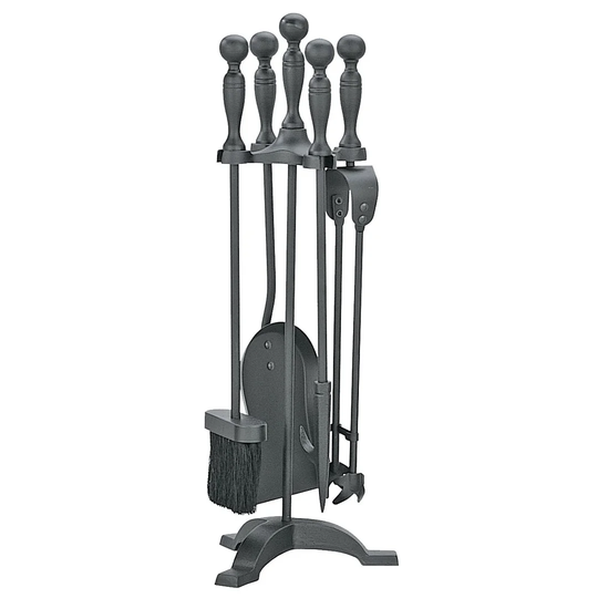 5 Piece Cast Iron Fireplace Tool Set