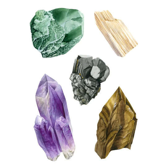 Healing Crystals II by Grace Popp - Wrapped Canvas Painting Print
