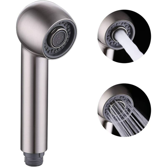 Ilovemilan - Replacement Kitchen Faucet Spray Head 2 Jet Types Replacement Kitchen Faucet Head for Mixer Tap Brushed Nickel