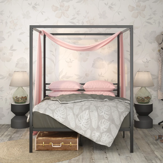 Foerer Metal Canopy Bed Frame