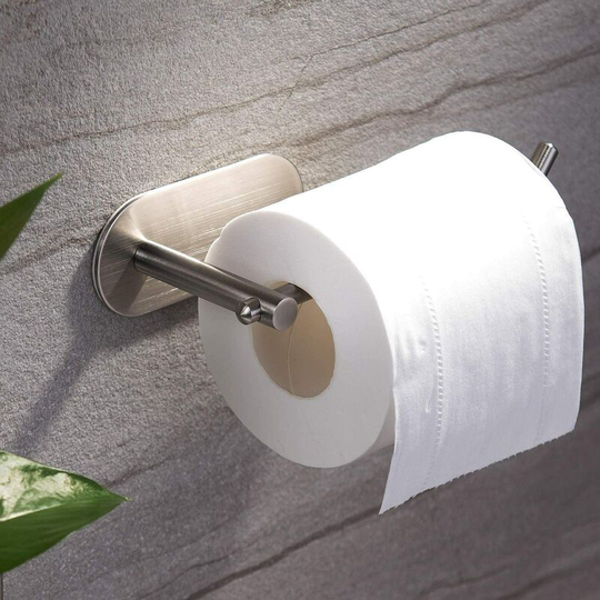 Toilet Roll Holder Without Drilling Self Adhesive Paper Holder Stainless Steel Toilet Paper Holder