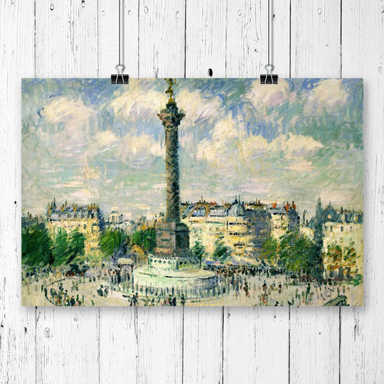 'The Place of the Bastille' by Gustave Loiseau Printing Print