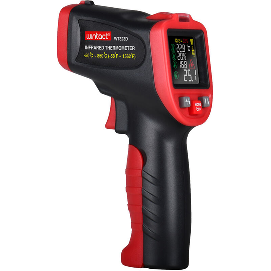 Wintact - Mini handheld infrared thermometer, non-contact thermometer, shipped without battery, WT323D -50�850¡æ (-58¨H¡"1562¨H) - WT323D