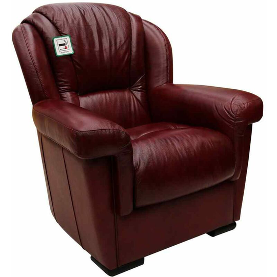 Lazio Armchair Sofa Genuine Italian Leather Burgandy