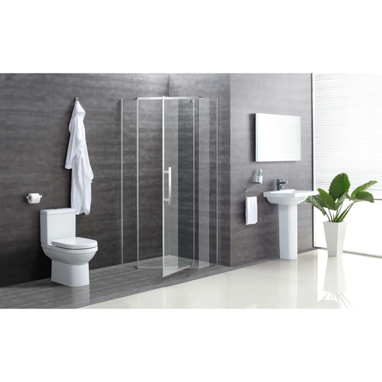 Pentangle 90cm W x 90cm D x 200cm H Square Pivot Shower Enclosure