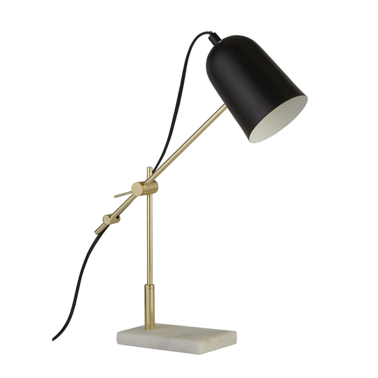 Greely 49Cm Black/Gold Desk Lamp