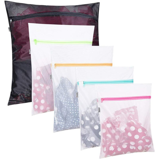 Laundry Bags, Laundry Net, Mesh Laundry Bag, Washing Machine Bag, Washing Net, for Blouse, Shoe, Stockings, Bra, Lingerie - 5-Set