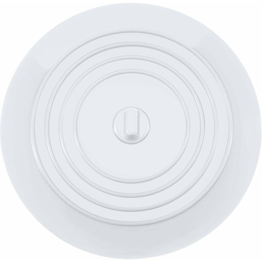 Bath Plugs Silicone Sink Stopper Kitchen Sink Stopper 15.3cm Diameter for Kitchens, Bathrooms and Laundry Universal Drain Stopper (1 pcs, White)