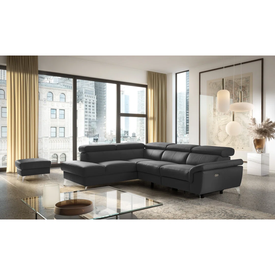 Manhattan Reclining Leather Corner Sofa