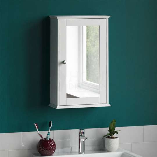 Priano 1 Door Bathroom Cabinet Mirrored Wall Mounted Cabinet, White