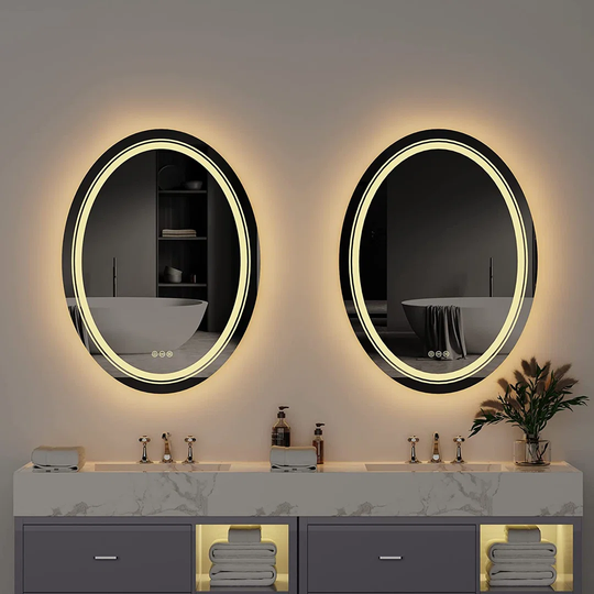 Oval LED Wall Mounted Bathroom Mirror Vanity Mirror