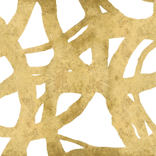 Endless Circles Front Gold II - Wrapped Canvas Painting