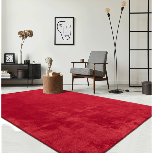 Rosetta Hand Knotted Red Rug