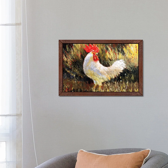 'Gallo Italiano II' by Christopher Clark - Floater Frame Painting Print on Canvas