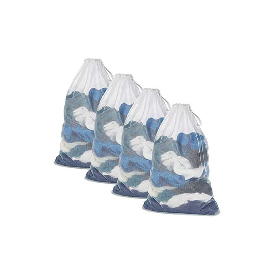 Perlerare - Laundry Bags - Mesh Laundry Bags - Laundry Bags to Protect Machine Washed Clothes - White (4 Piece, White)