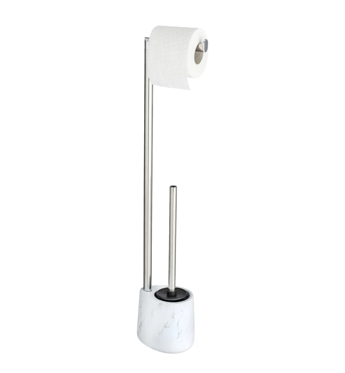 Adrada Free-Standing Toilet Roll & Brush Holder