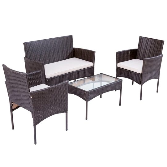 Fien 4 Seater Rattan Conversation Set