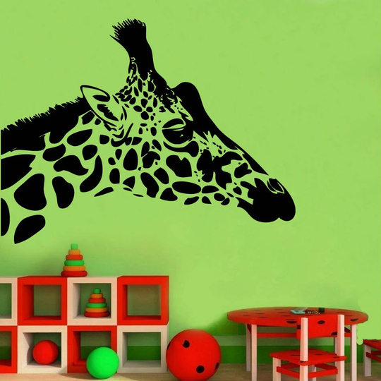 Giraffe Head Decal Wall Sticker