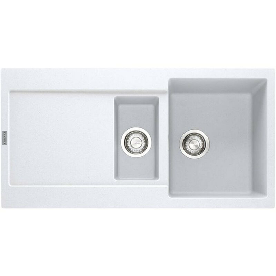 Franke Maris 1.5 Bowl FraGranite Reversible Polar White Kitchen Sink With Wastes