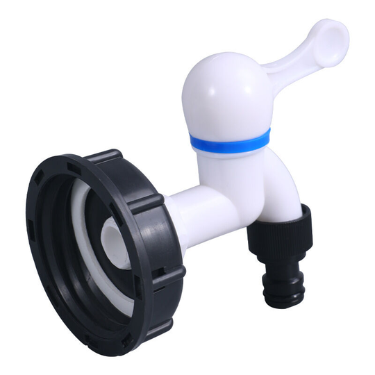 Ibc Tank Adapter S60x6 Valve Tap Plastic Tap Hose Connector Ton Barrel Fitting Adapter for Rainwater Harvesters Fitting Outlet Fitting, BR-Life(3/4