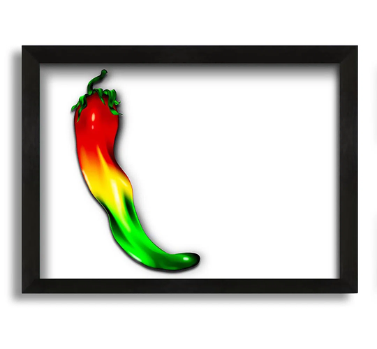 Chilli Pepper - Picture Frame Graphic Art on Canvas