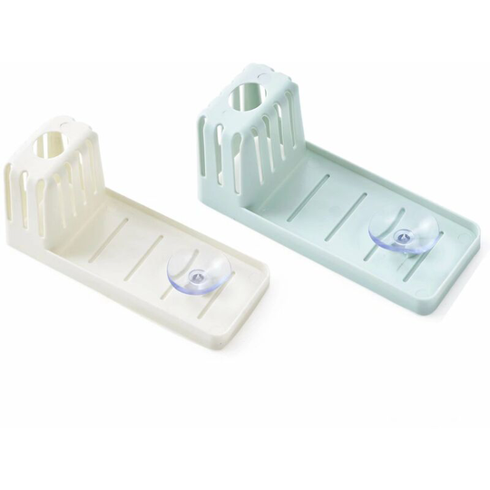 Sponge drain grid, 2 sponge drain grids (light blue + white)