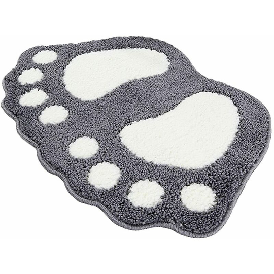 Bathroom Rug Door Doormat Bath Mat - Cute Paw Feet Toilet Bath Shower Non-Slip Mat Water Absorbent Quick Drying Washable Durable Carpet - 40 cm x 60