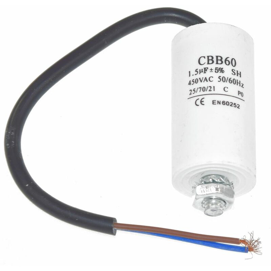 Universal 1.5UF Capacitor with 19cm Cable Connectors
