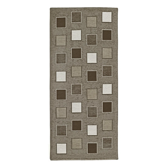 Carrieanne Hooked Tan/Brown/White Rug