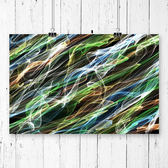 'Blue Abstract Art' Graphic Art