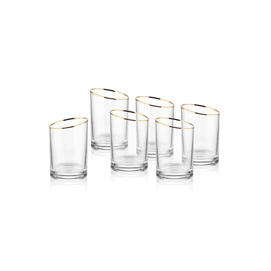 Gina 6 Piece Coffee Water Glass Set