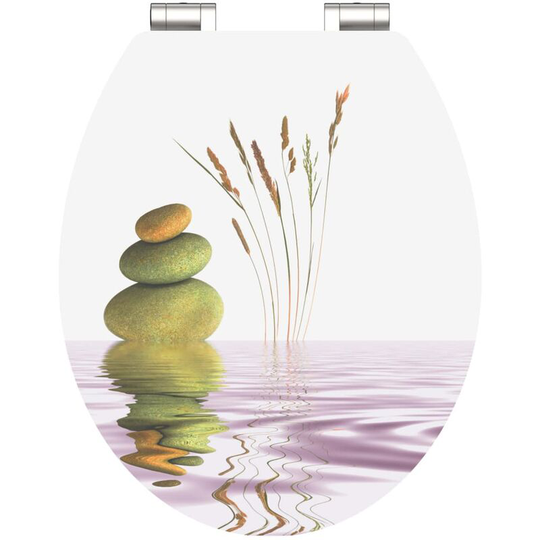 High Gloss Toilet Seat with Soft-Close balance mdf schütte - Multicolour