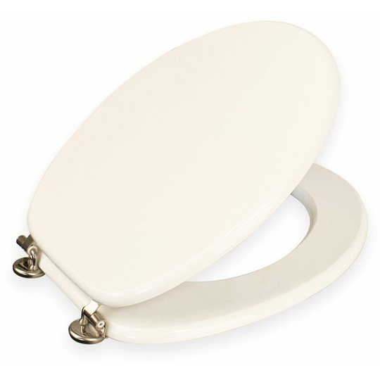 Wood Effect 'Oxford' Toilet Seat, White - White