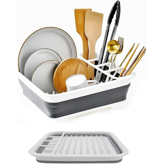 Perlerare - Foldable Dish Drying Rack Portable Dish Drainer Dish Organizer Kitchen rv campers Storage