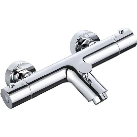 Gift - Brass Thermostatic Shower Mixer Thermostatic Shower Faucet with Safety Button at 38°C Anti-scalding Thermostatic Bathtub Mixer with 2 water