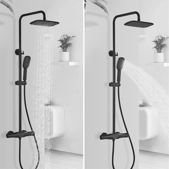 Poff Thermostatic Shower with Adjustable Shower Head