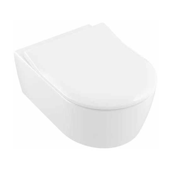 V&b Avento Soft Close Slim Toilet Seat with Quick Release - White Alpin - 9M87S101 - White Alpin