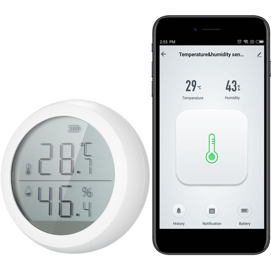 WiFi Thermometer Hygrometer Smart Humidity Temperature Sensor Gauge with App Notification Alert for Home Pet Garage Cigar Humidor
