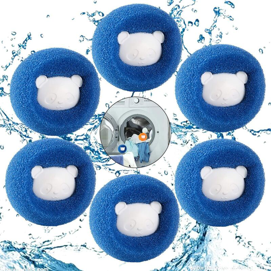 6 Pieces Clothes Hair Remover for Washing Machine Reusable, Washing Machine Hair Remover Ball, Pet Hair Remover, for Washing Machine, Bedding, Clothes