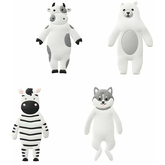 Soft Glue Foldable Seamless Hooks Kitchen Multifunctional Storage Racks Creative Cartoon Animal Shape Hooks 4