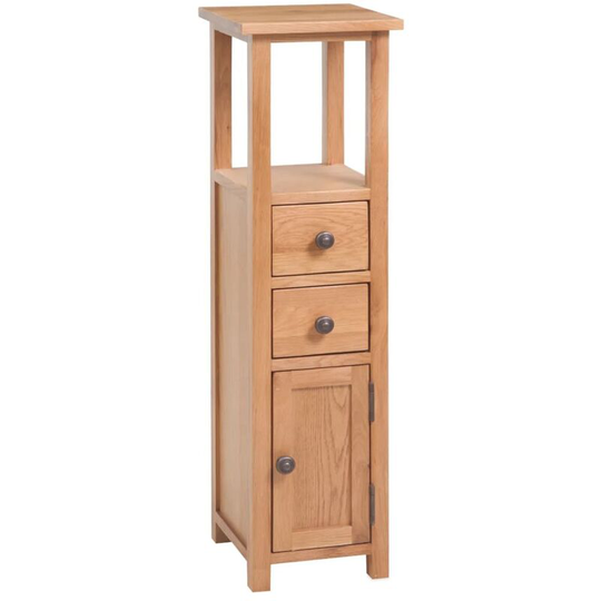 Corner Cabinet 26x26x94 cm Solid Oak Wood VDTD10171 - Topdeal