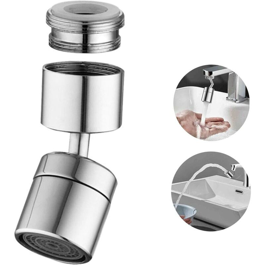 360 Degree Faucet Aerator, Betterlife Universal Splash Filter, Water Saving Faucet Aerator, 360 Degree Swivel Filter for Kitchen Bathroom (M22